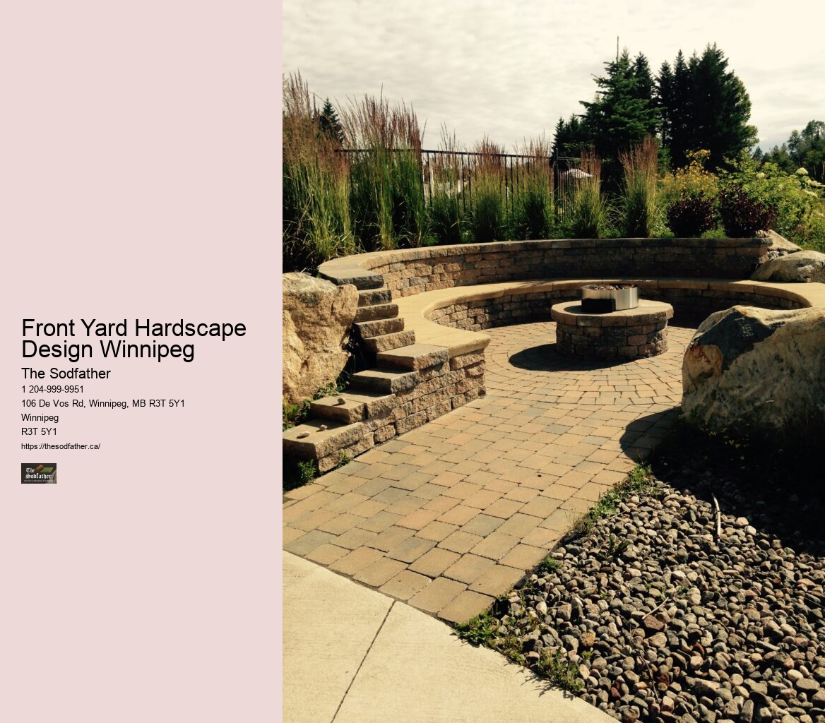 Front Yard Hardscape Design Winnipeg